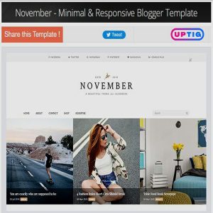 November Blogger Theme Premium Version