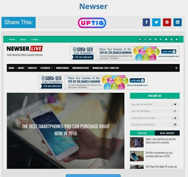 Newser Premium Version Blogger Theme