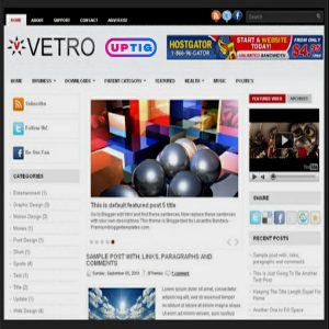 Vetro Premium Version Blogger Theme