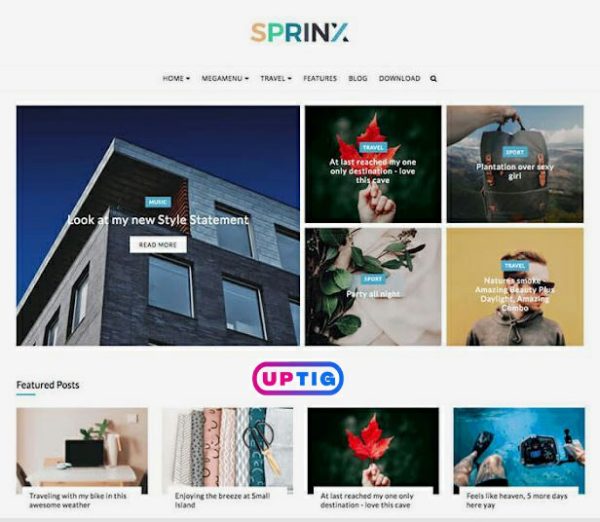 Sprinx Premium Version Blogger Theme