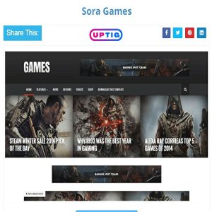 Sora Games Premium Version Blogger Theme