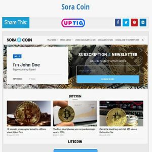 Sora Coin Premium Version Blogger Theme