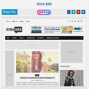 Sora Ads Premium Version Blogger Theme